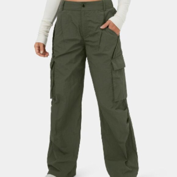 High Waisted Green Cargo Pants - Picture 1 of 1